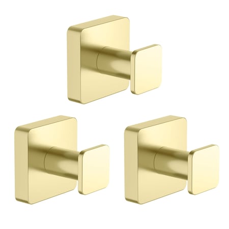 Kibi Blaze Bathroom Towel & Robe Hook 3 Count KBA1601BG-3PC